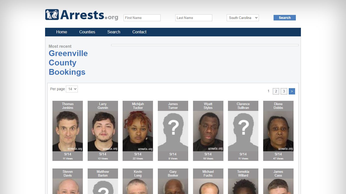 Greenville County Arrests and Inmate Search