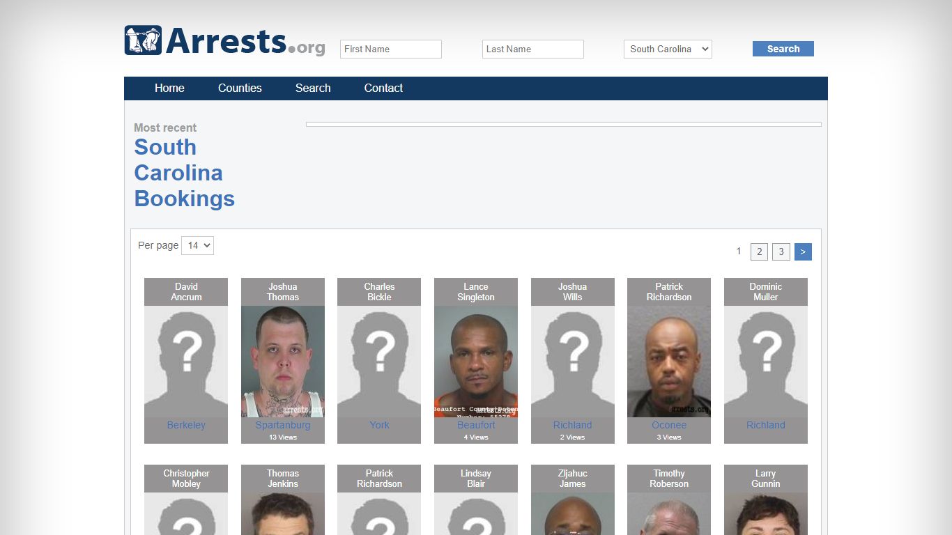 South Carolina Arrests and Inmate Search